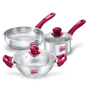 Prestige Platina Popular Stainless Steel 3PCS BYK Set Cookware
